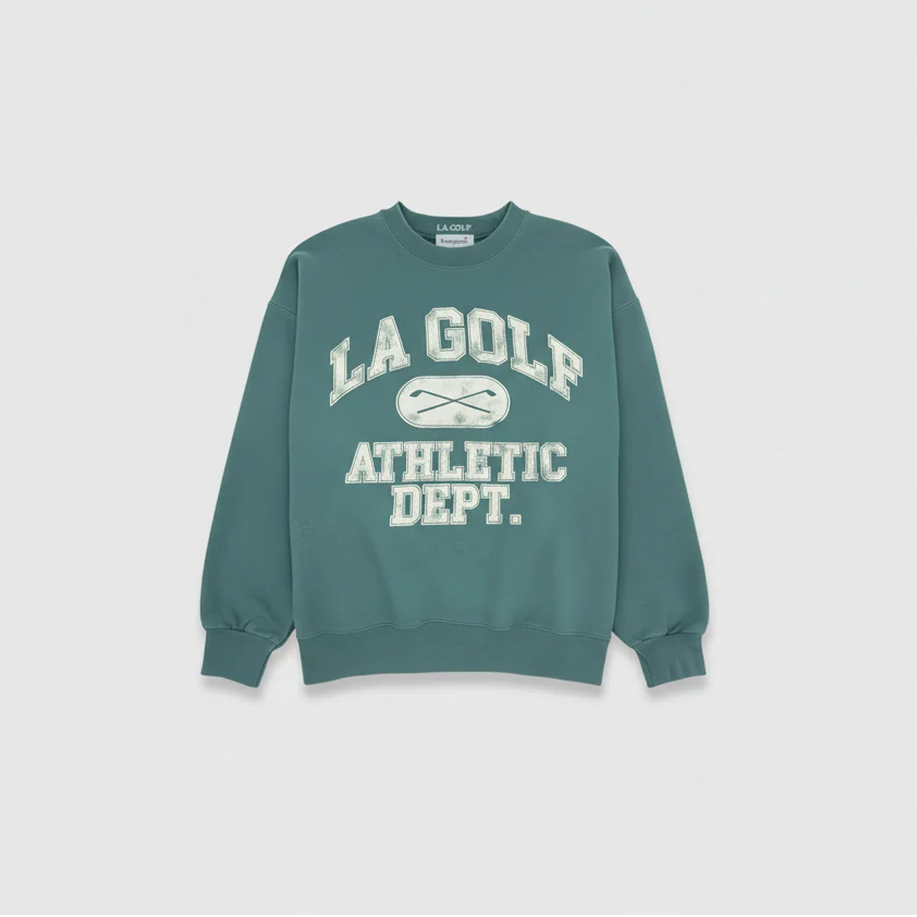 LA GOLF x Firstport Crewneck / Faded Emerald