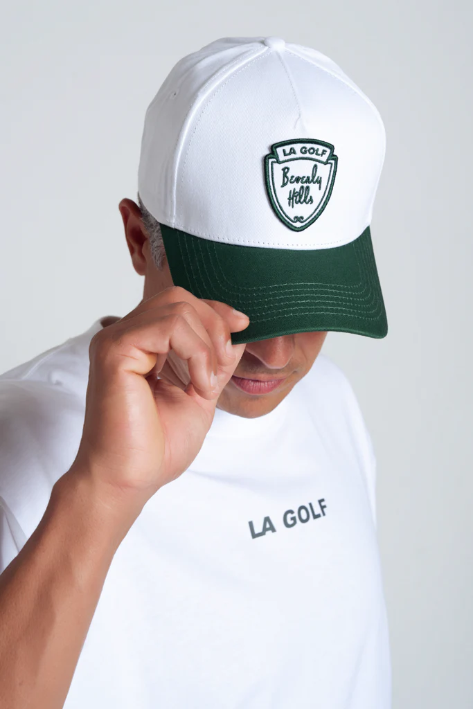 Shield Hat | White & Green Patch - Image 3